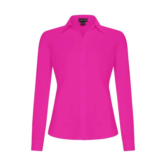 NEW AMELIORA THE DAWN FITTED BUTTON UP SHIRT IN PINK - Picture 1 of 2